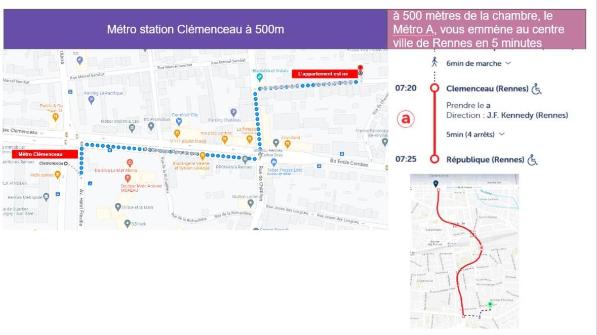 Spacieuse-tv-metro Clemenceau-dans En Colocation Homestay